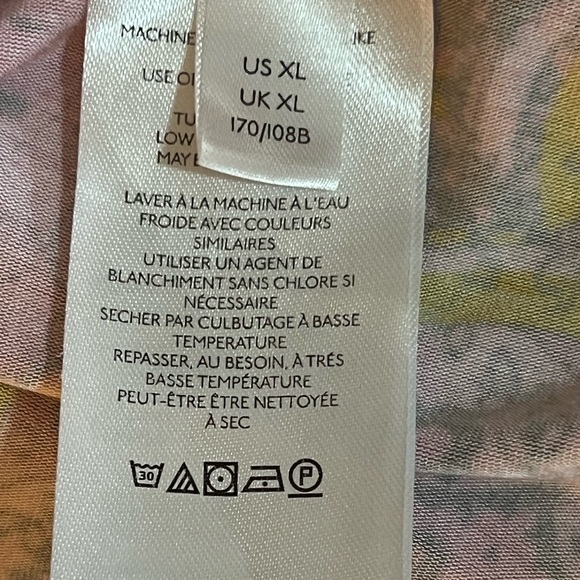 Maeve Pink Combo Knit Midi Dress Pink & Orange Floral Size XL (16) - Picture 8 of 11